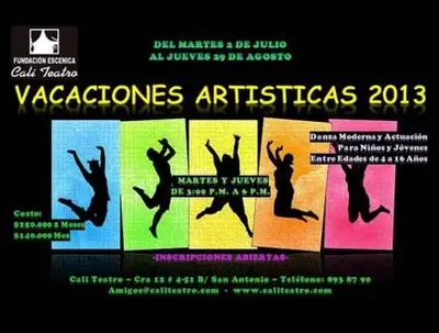 Vacaciones artísticas,  en Cali Teatro