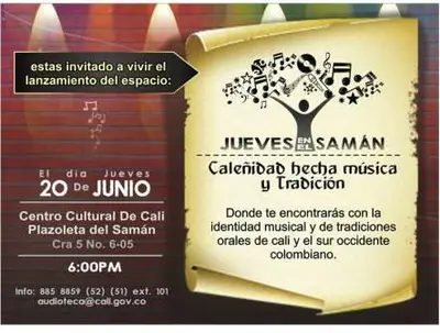 La Audioteca Municipal promueve ‘Jueves del Samán’; esta semana, actividades con talentos de la región