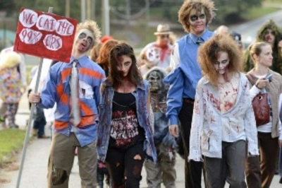 ‘Marcha Zombi’ recorrió el centro de Cali con un mensaje contra la indiferencia