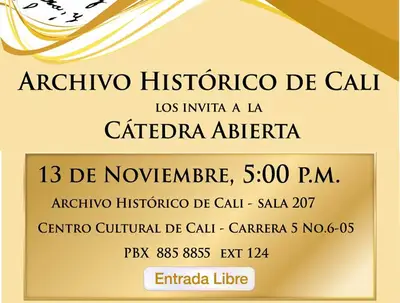 Archivo Histórico de Cali invita a ciclos de conferencias