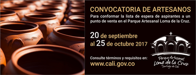 Convocatoria para conformar la lista de espera de aspirantes a un punto de venta del Parque Artesanal Loma de la Cruz