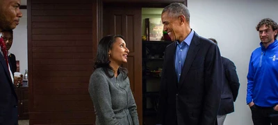 Angélica Mayolo fue una de las lideresas que se reunió con Barack Obama