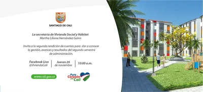 Conéctate a la segunda rendición de cuentas de la Secretaría de Vivienda