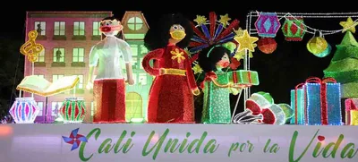 En la tercera noche, el alumbrado navideño visita el oriente de Cali