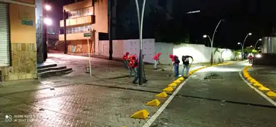 Secretaría de Infraestructura apoyó labores de limpieza tras actos de vandalismo