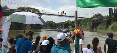 Bienestar Social acompañó al Consejo Comunitario Playa Renaciente en balsada a la Virgen de la Asunción