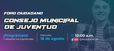 En un foro ciudadano, jóvenes podrán resolver inquietudes sobre el proceso electoral del Consejo Municipal de Juventud