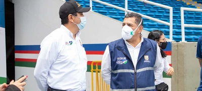 Alcalde Jorge Iván Ospina inspeccionó obras en los palcos del estadio Olímpico Pascual Guerrero