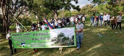 Comunidad recorrió el terreno donde se construirá el Parque Pacífico