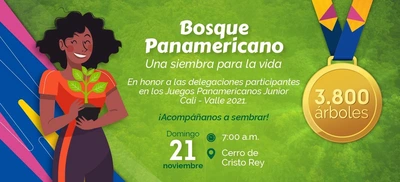 Participa de la siembra de un Bosque en honor a los I Juegos Panamericanos Junior