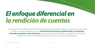 La rendición de cuentas debe hacerse con enfoque diferencial
