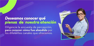 Déjenos conocer cómo fue atendido en la Alcaldía de Santiago de Cali, diligenciando la encuesta de percepción