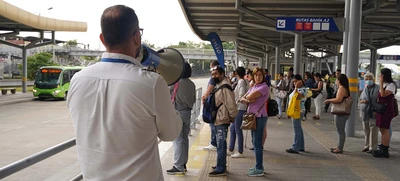 Jornadas de seguridad vial y control a evasores se toman las estaciones del MIO