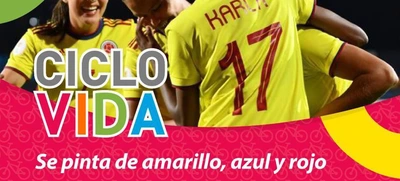 La Ciclovida se pinta de amarillo, azul y rojo