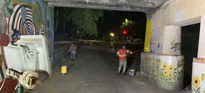 Rehabilitan corredor vial de la Terminal de Transportes de Cali con el grupo operativo