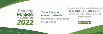 El Departamento Administrativo de Desarrollo e Innovación Institucional tendrá su Segunda Jornada de Rendición de Cuentas Vigencia 2022