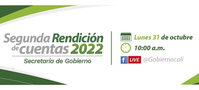 Te invitamos a la segunda jornada de rendición de cuentas de la Secretaría de Gobierno Distrital