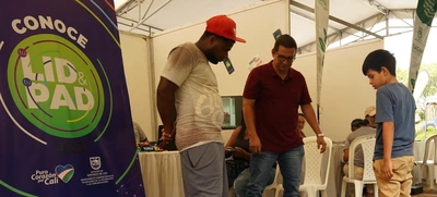 La robótica fue centro de atención durante feria de servicios en la comuna 20
