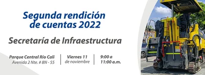Infraestructura rendirá cuentas a la comunidad el viernes 11 de noviembre