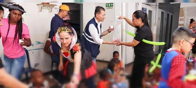 Dulces, recreación y alegría para los niños de corregimientos y albergues