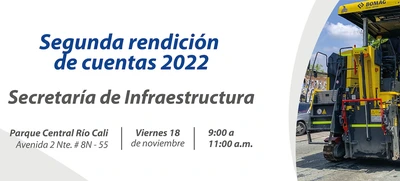 Cambio de fecha: Infraestructura rendirá cuentas el viernes 18 de noviembre