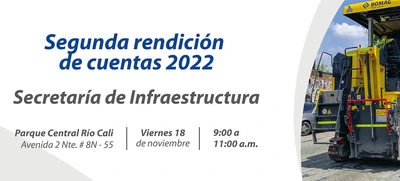 El 18 de noviembre, Infraestructura rendirá cuentas a la comunidad