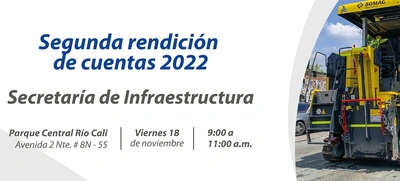 Mañana viernes 18 de noviembre, Infraestructura rendirá cuentas a los caleños