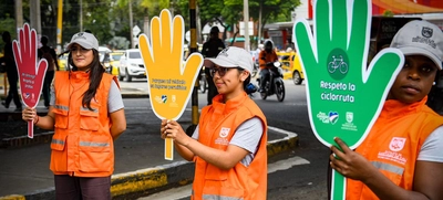 Promotores de Convivencia Vial continúan su trabajo pedagógico en las calles de Cali