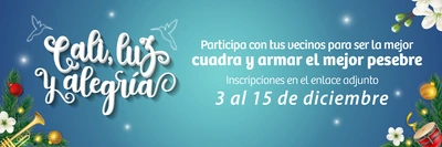 Abierta convocatoria para postular la mejor cuadra adornada y el mejor pesebre ecológico