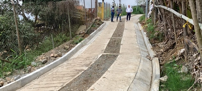 Infraestructura ejecutó placas huellas en el corregimiento Montebello
