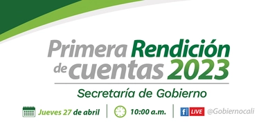 Te invitamos a la primera rendición de cuentas de la Secretaría de Gobierno