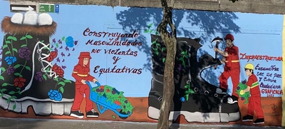 Infraestructura entrega mural ‘Masculinidades no violentas y equitativas’ para reivindicar rol de la mujer