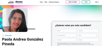 Maestra caleña nominada a los Globant Awards Women that Build Edition
