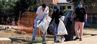 Primera jornada de limpieza, aseo y sensibilización con la comunidad en el Boulevard de Oriente