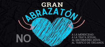 Hoy, ‘Gran Abrazatón’ en conmemoración del Día Internacional contra la Trata de Personas
