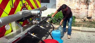 Semanalmente, se está garantizando el suministro de agua potable a 1.800 personas de la zona rural