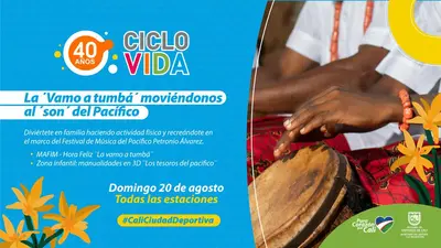 En la Ciclovida, la ‘Vamo a tumbá’ al son de la música del Pacífico