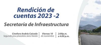 Infraestructura rendirá cuentas a la caleñidad el viernes 10 de noviembre
