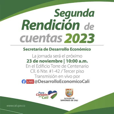 Secretaría de Desarrollo Económico invita a la última rendición de cuentas 2023