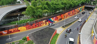 Túnel Mundialista: 980 metros de expresiones multiculturales