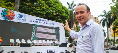 Alcalde Alejandro Eder invita a los caleños a participar de la COP16, previo al lanzamiento del logo oficial