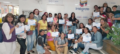 Integrantes de la Red de Mujeres Migrantes, en Cali, recibieron formación sobre autocuidado, empoderamiento femenino y gestión de emociones