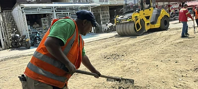 ¡Adiós, huecos! Alcaldía de Cali intensifica trabajos en el barrio El Diamante para recuperar sus calles