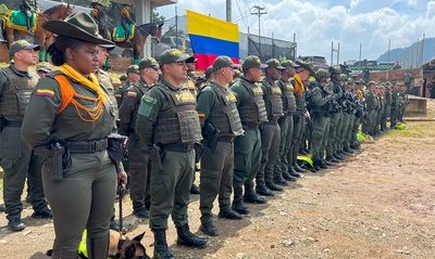 Llegan los primeros policías que reforzarán la seguridad en Cali para la COP16