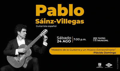 Pablo Sáinz-Villegas, en el Teatro Municipal Enrique Buenaventura