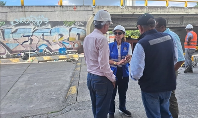 La Unidad de Bienes y Servicios requirió al contratista del puente vehicular contiguo al Club Colombia para que cumpla el cronograma de los trabajos previstos en el tiempo estimado