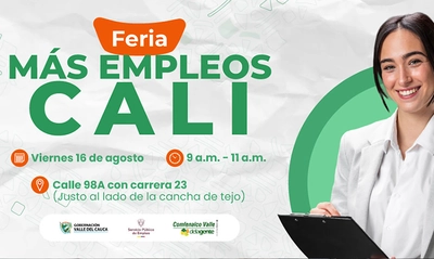 Más de 300 vacantes disponibles en la nueva versión de la feria ‘Más Empleos Cali’