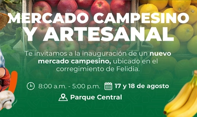 Felidia Valle realiza su primer Mercado Campesino y Artesanal