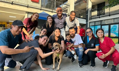Mateo, el perrito rescatado del incendio en El Guabal, ¡ha sido dado de alta!