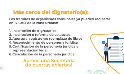 Ya están listos 17 CALI para radicar los trámites de organismos comunales